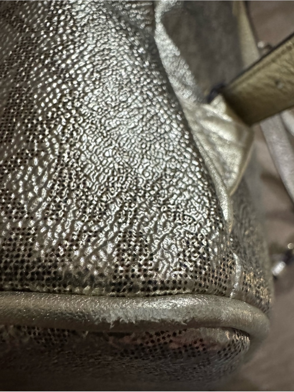 Michael Kors Metallic Gold Medium Backpack Gold hardware (2 c/o bottom pipe) - Picture 14 of 17